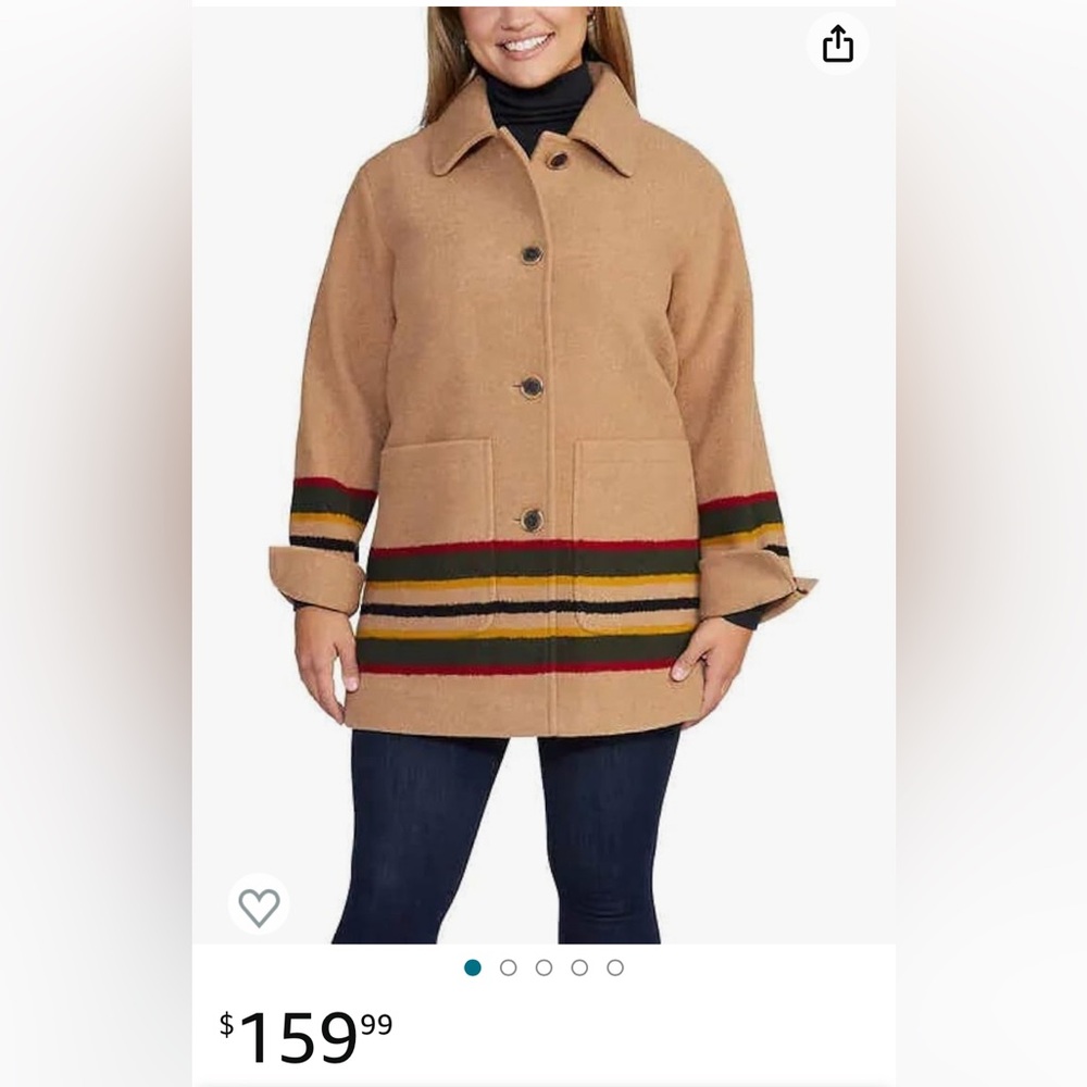 Pendleton Women's Wool Topper Coat Size Large